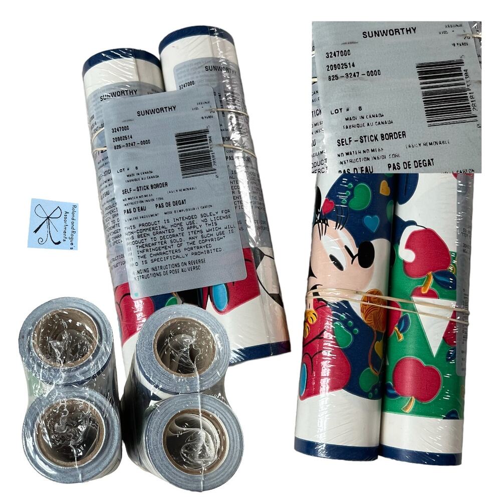 Sunworthy x Disney Minnie Mouse Self-Stick Border 2-ct Wallpaper